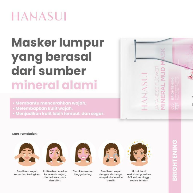 HANASUI MINERAL MUD MASK - JAPANESE FLOWER BRIGHTENING (✔️BPOM)