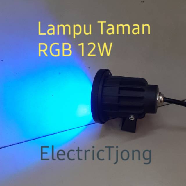 Lampu Sorot Taman RGB 12 Watt (Merek Fatro) / Lampu taman RGB 12W COB