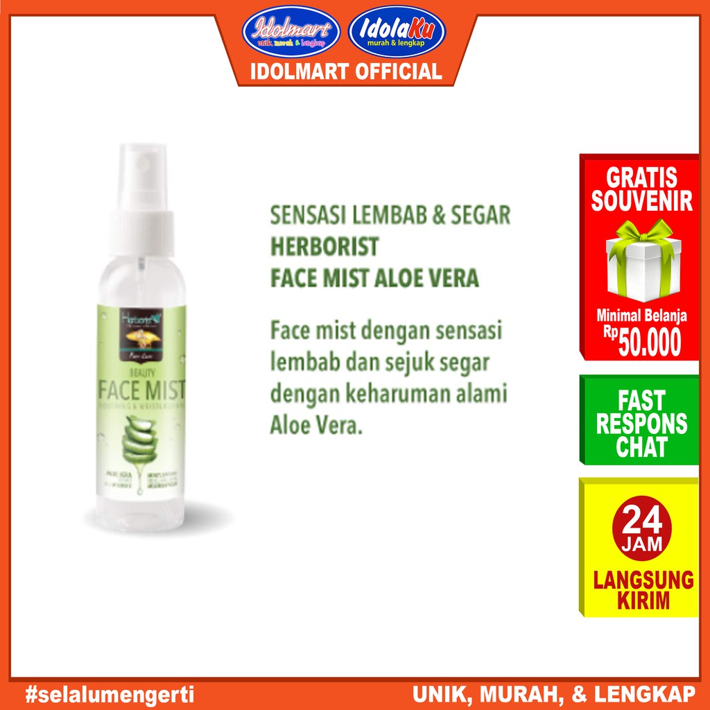 IDOLAKU Herborist Beauty Face Mist Aloe Vera 100ml