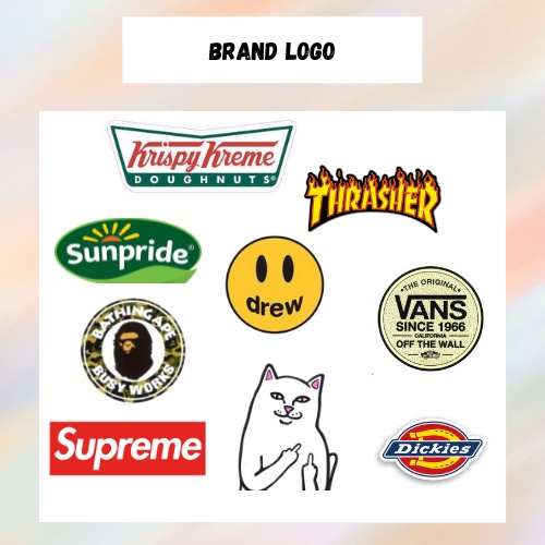 

BRAND LOGO STICKER | aesthetic sticker brand logo