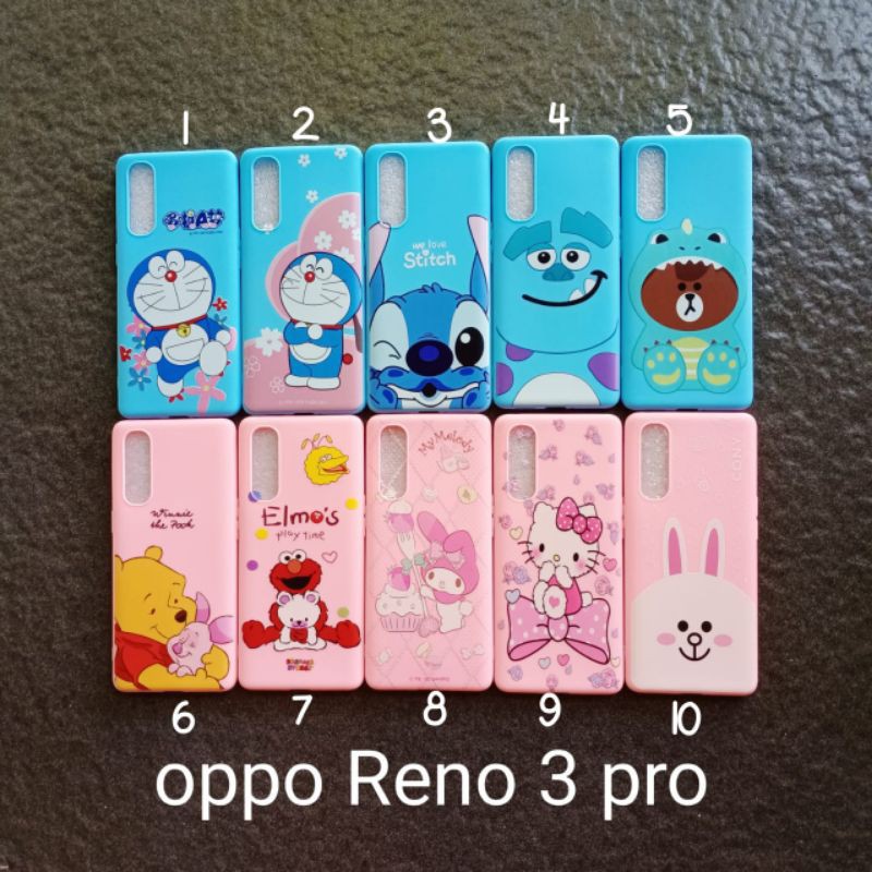 Case gambar Oppo Reno 3 pro motif cewek soft softcase softshell silikon cover casing kesing housing