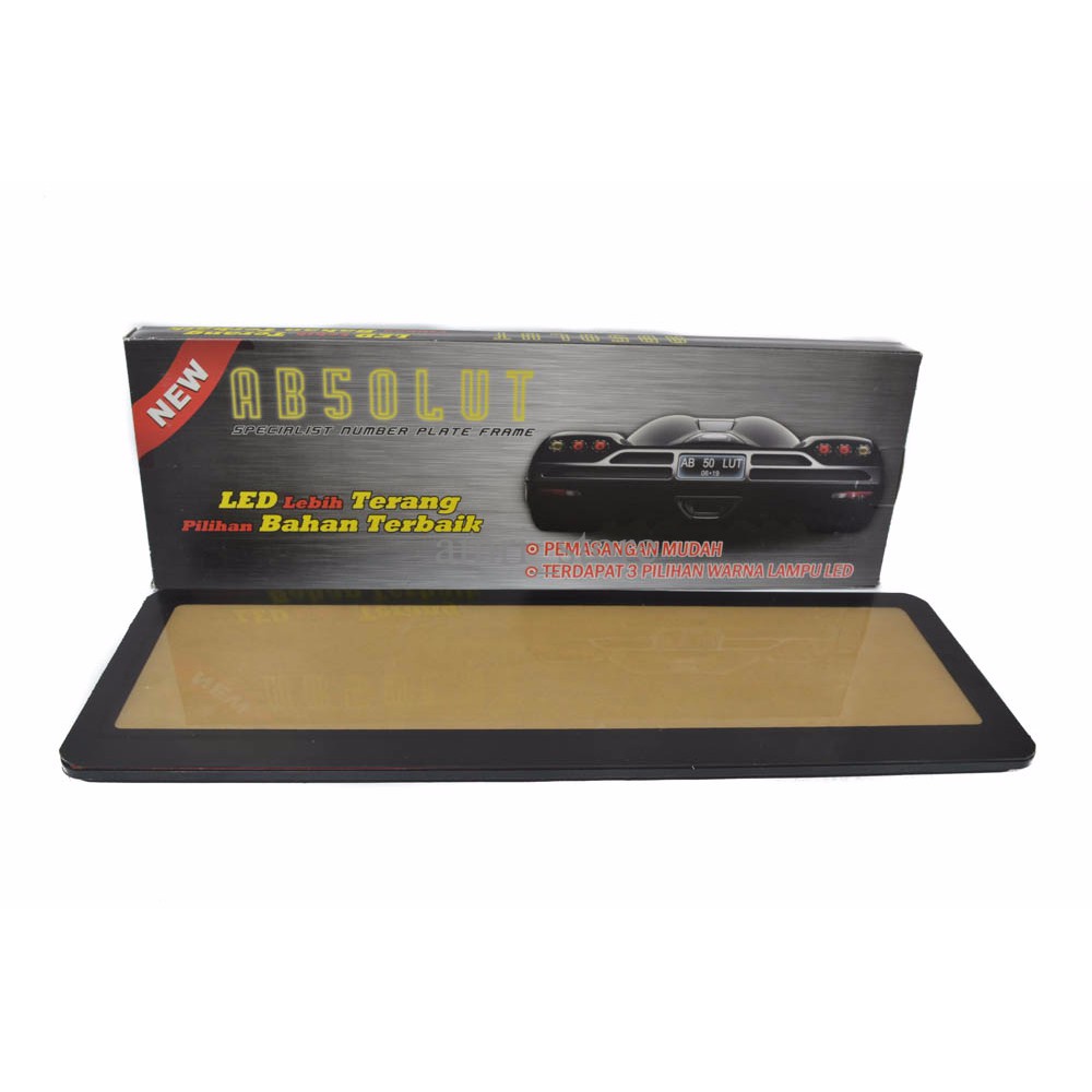 Cover Plat Nomor Mobil Led/Cover Plat Mobil Absolut Led Putih