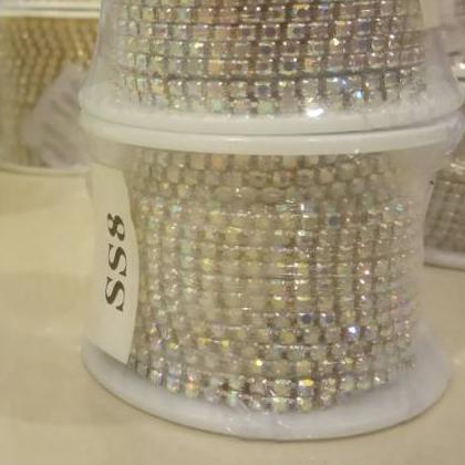 ✭ Permata cangkang renteng Rapat ss8 putih+ab ✼