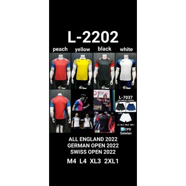 Jersey Badminton Atasan Lining L2202 Baju Kaos Badminton GO Import