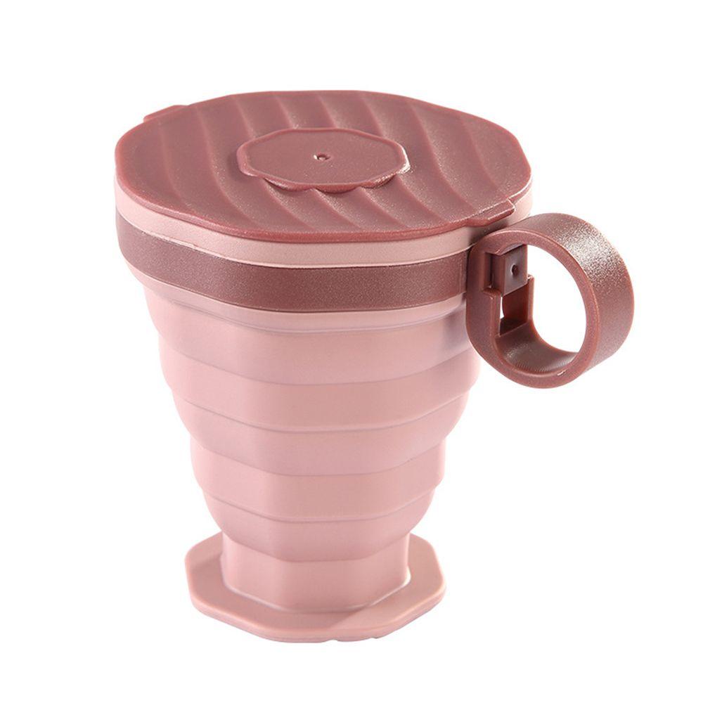 Solighter 220ml Collapsible Silicone Cup Perlengkapan Perjalanan Rumah Tangga Olahraga &amp; Luar Ruangan Mug Minum Lipat