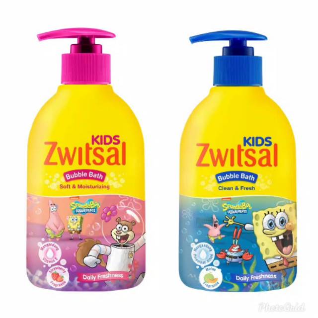 (GROSIR) Zwitsal kids bubble bath 280ml pink/blue/green