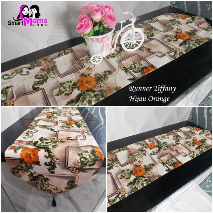 Taplak Meja Panjang Minimalis Modern / Taplak Meja Tamu Tiffany Hijau