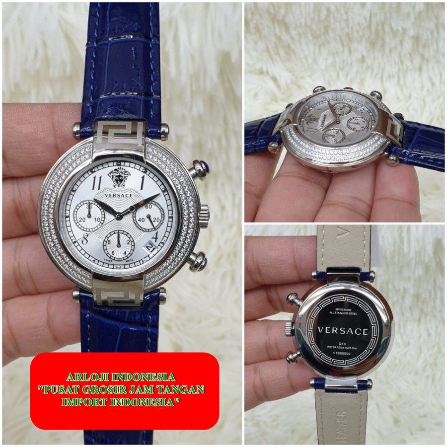 New Jam Tangan Wanita Quartz Fashion Versace Mirror Garansi 1th