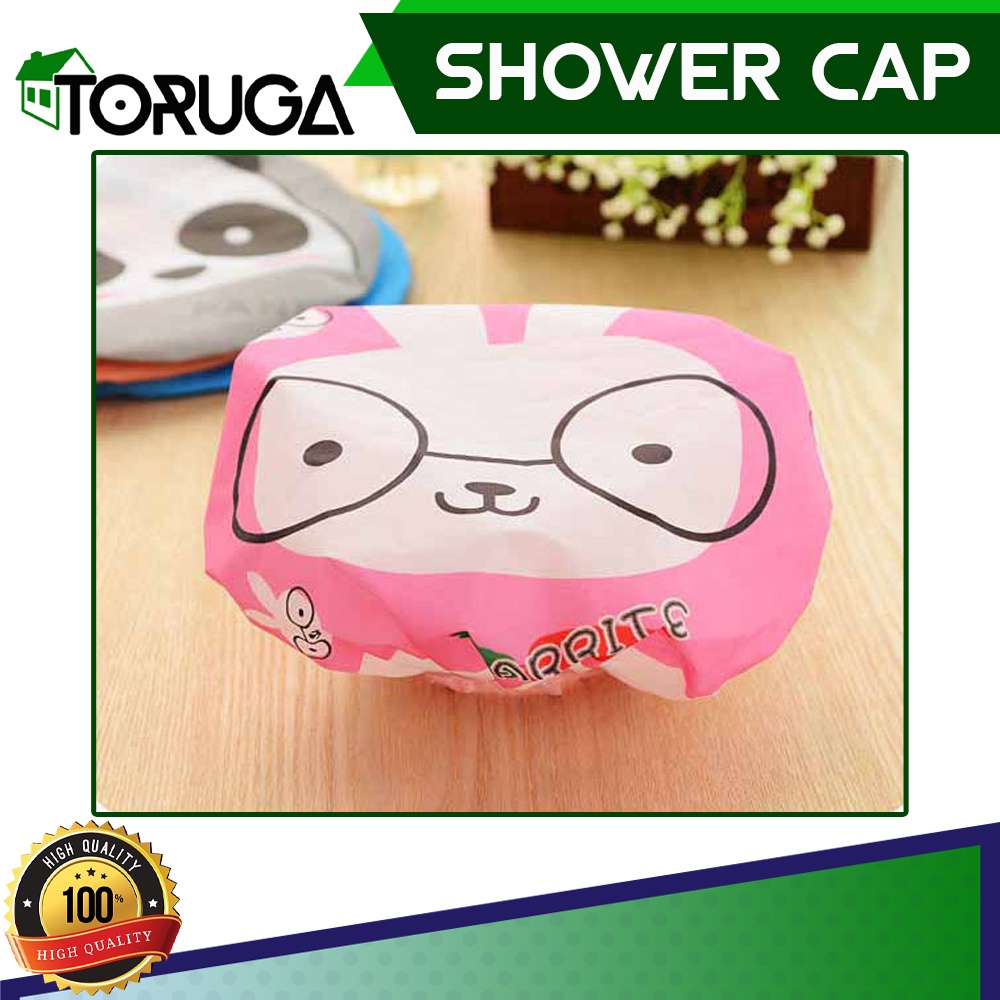 Shower cap karakter penutup kepala anti air Topi Keramas Murah Lucu