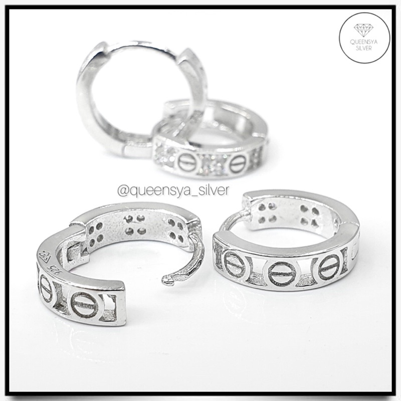 Aksesoris Wanita Perhiasan Perak 925 || Premium Fashion Satuan/Set Gelang Cincin Anting  || Lapis Mas Putih || Asli Silver Perak 925