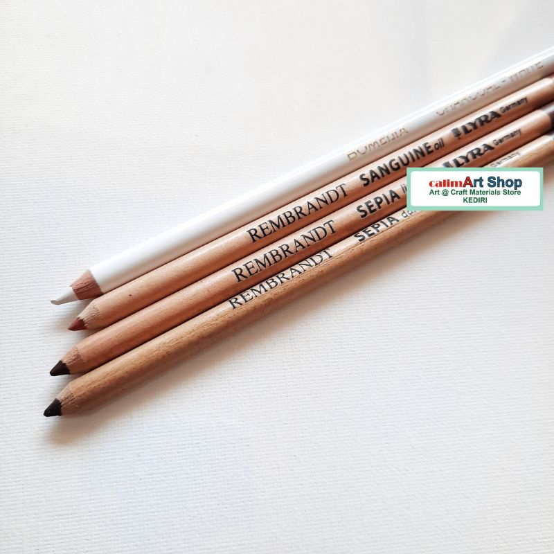 charcoal Pencil White / Sanguine / Sepia | Pensil Warna Skintone