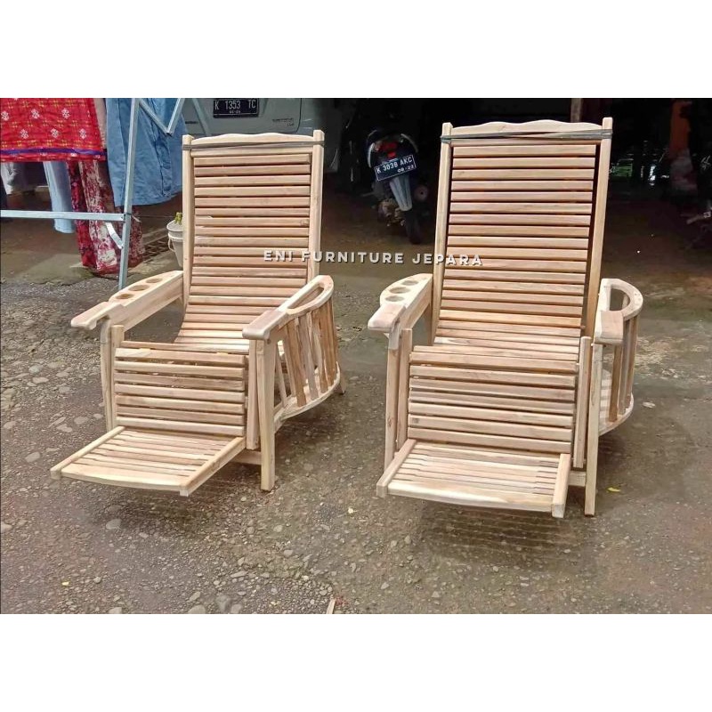 Kursi Santai Jati Murah - Kursi Malas - Kursi Males Jati - Kursi Taman Jati - Kursi Santai Murah