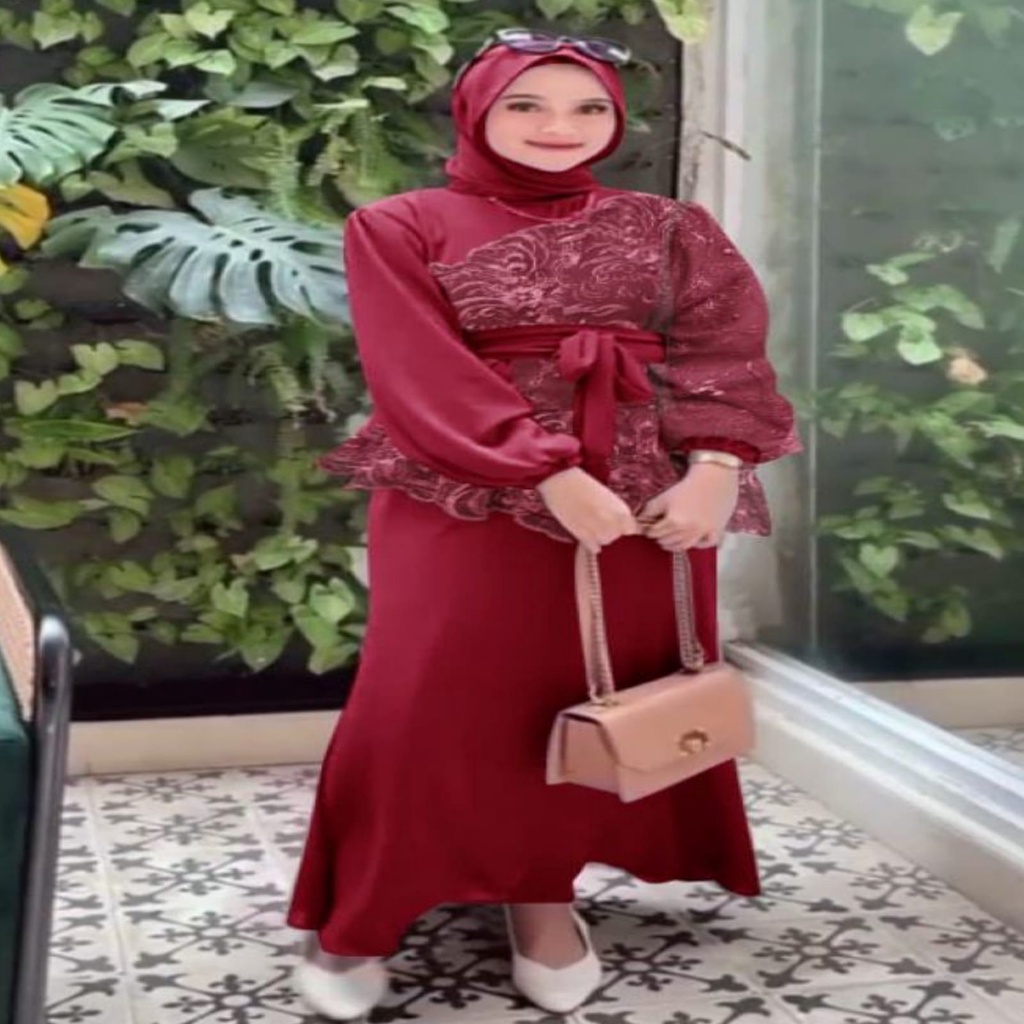 [GAMIS TERBARU 2022] ZAUKIA DRESS PANJANG FASHION MUSLIM SIZE M/L/XL/XXL SERAGAM KONDANGAN