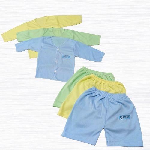 Setelan Baju Bayi Polos Newborn Usia 0-3 Bulan