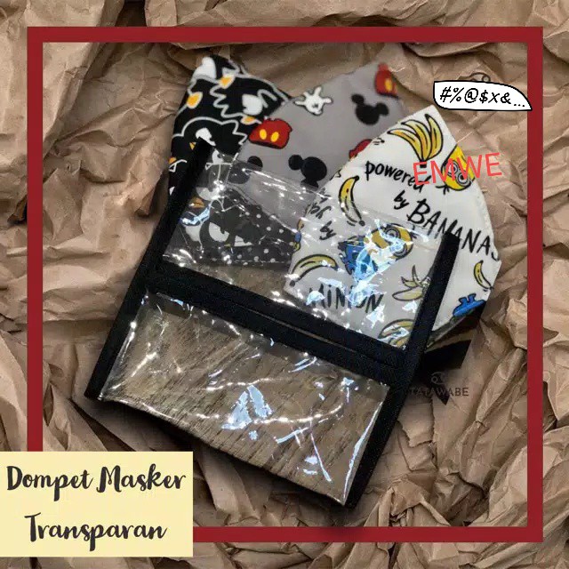 Pouch Dompet Masker Transparan Mika Bening Tebal