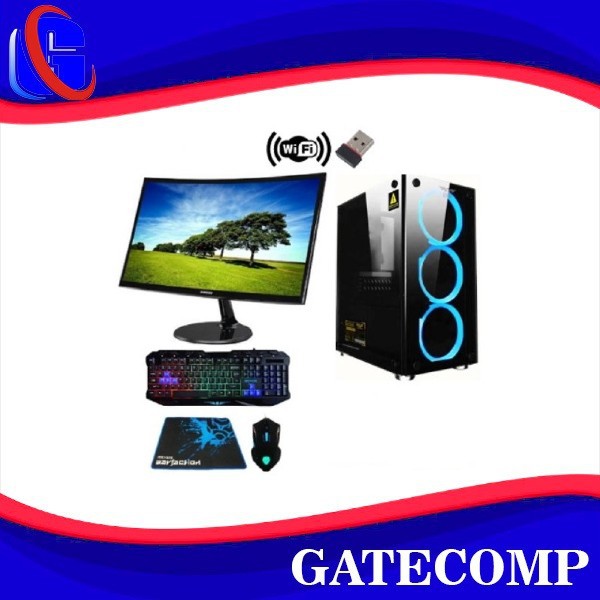 PC Gaming Lengkap Intel i3 10105F  / GTX 750 2GB / DDR 8GB / SSD 120GB / LED 24 Inci