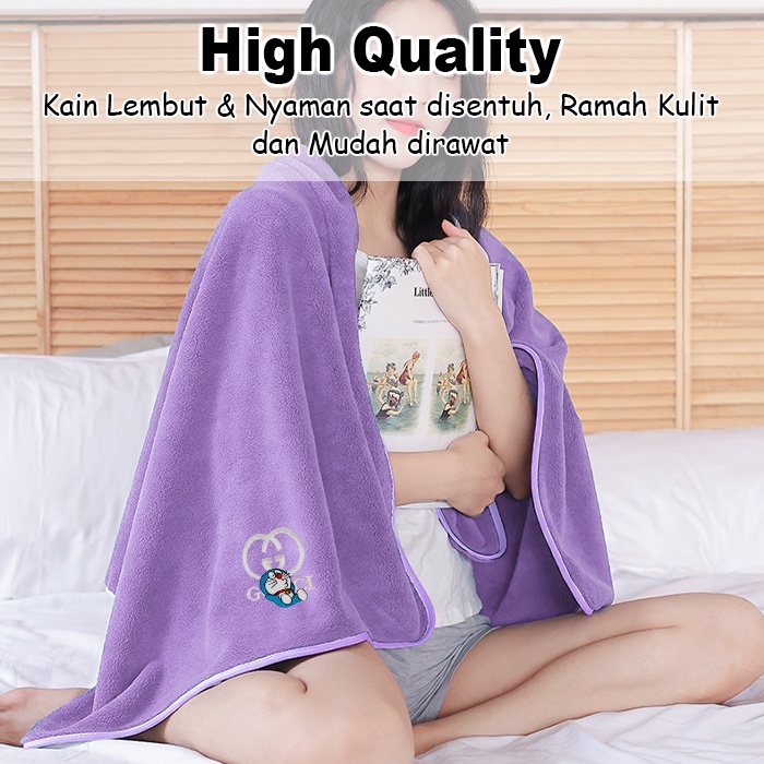 Handuk Bayi Karakter Lembut dan Tebal Ukuran 70cm x 140cm Super Tebal / Cotton Candy Baby Towel (H7-B) Handuk Bayi Besar Microfiber Lembut