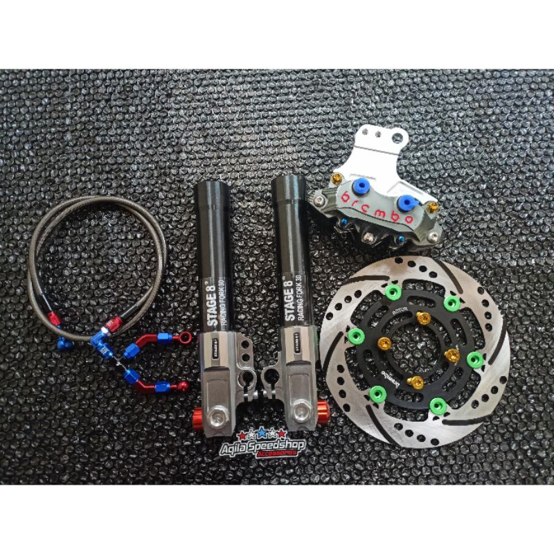 Paketan depan RT Copy Ori dan Brembo 2pin Universal matic non matic As 26mm