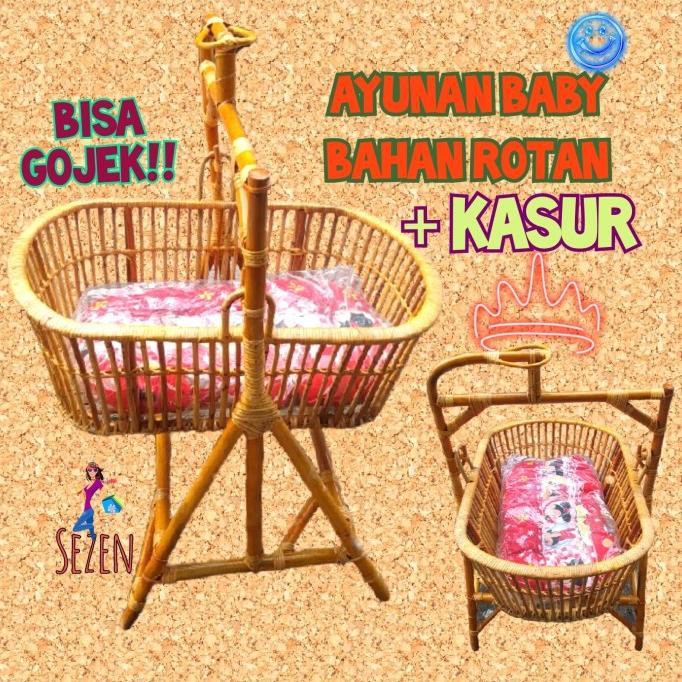 Ayunan Rotan Untuk Bayi/Ayunan Bayi Rotan Maju Mundur