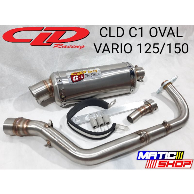 KNALPOT CLD C1 HONDA VARIO 125 VARIO 150 OVAL DAN BULAT