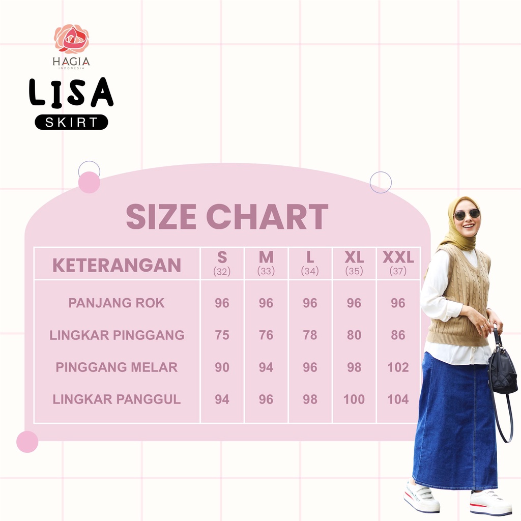 LISA SKIRT rok jeans by Hagia Indonesia