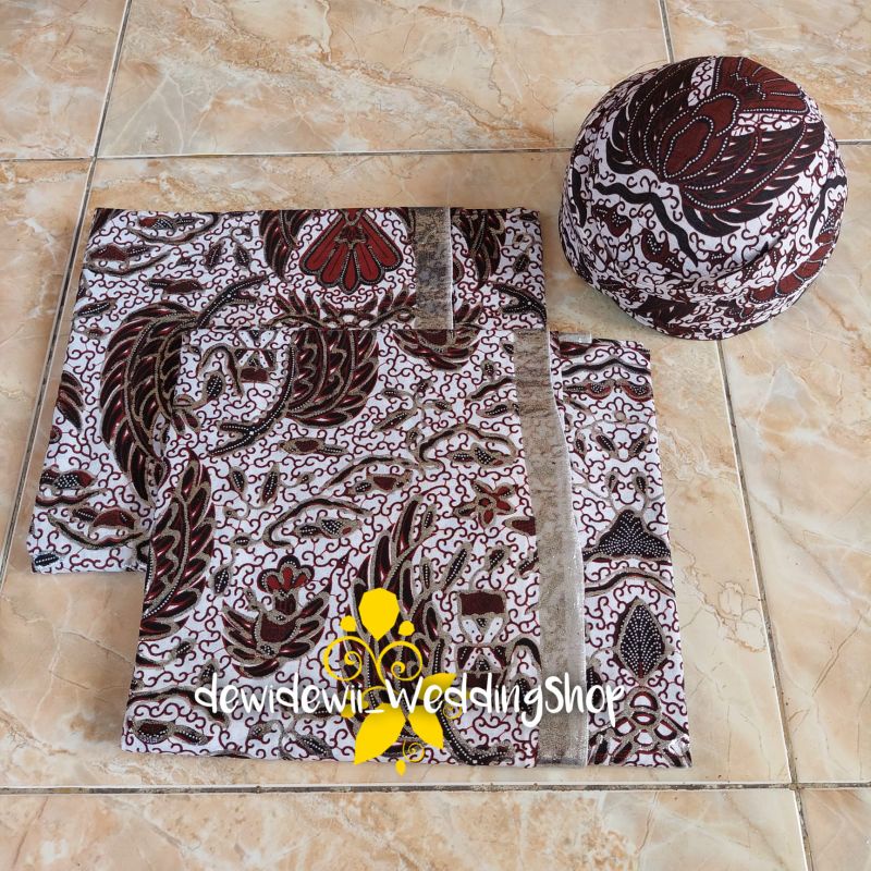 1set Jarik + Blangkon Pengantin, Motif Semen Baru