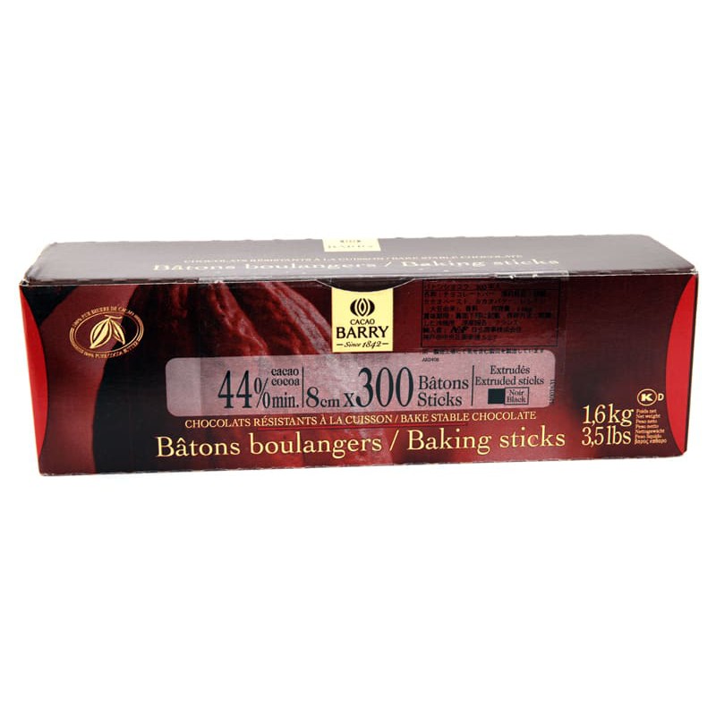 

CACAO BARRY CHOCOLATE BAKING STICK 44% C0C0A 1.6 KG