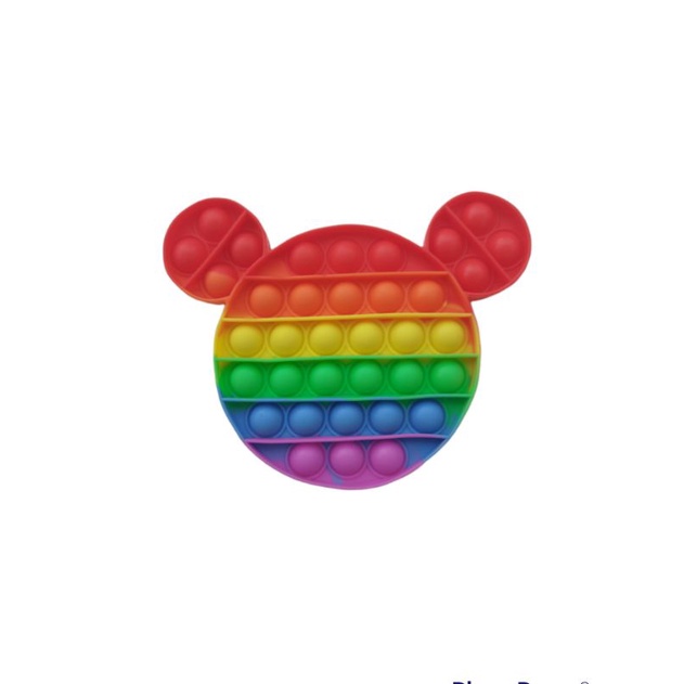BUBBLE POP IT FIDGET TOY RAINBOW ukuran 12x12 || MAINAN EDUKASI ANAK KARAKTER PUSH POP IT-Mickey