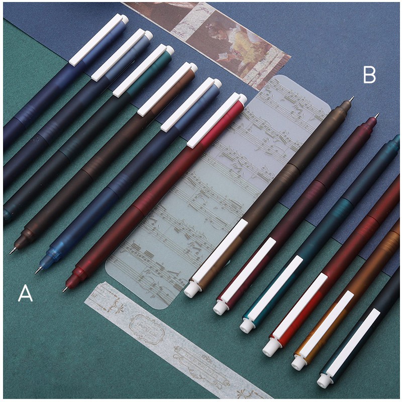 

Pulpen Gel Shands / Pulpen Warna Vintage Set 6 Pcs / Goresan 0.5 Mm / Shands Retro Color Gel Ink Pen