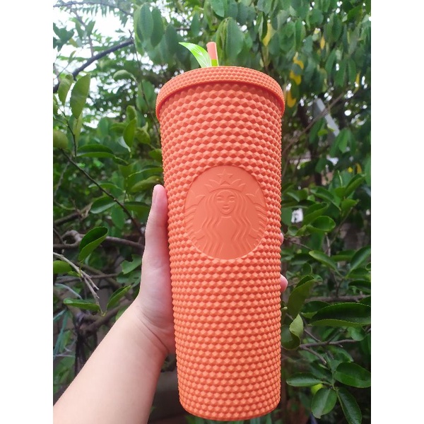 starbucks studded orange