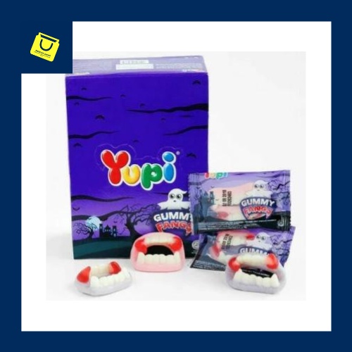 

Yupi Gummy Fangs / Permen Yupi Gigi Taring / 1 box isi 24 / 169gram / Snack