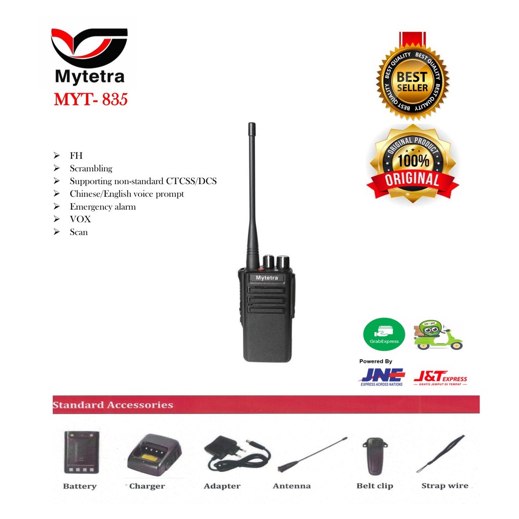 Ht Walkie Talkie Mytetra-835 Black Original