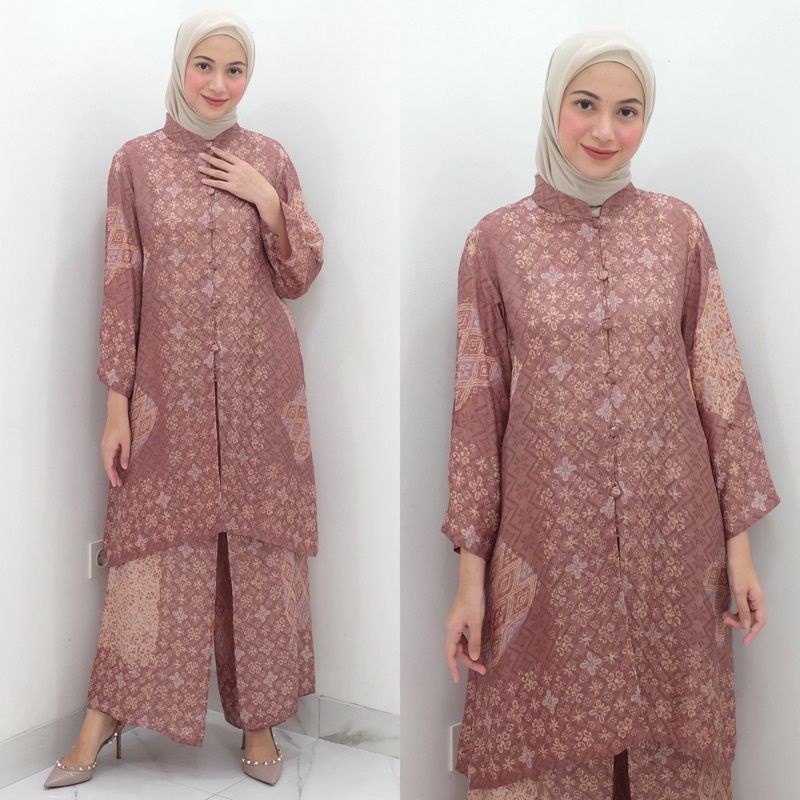 Tunik Sanghai batik set celana kulot By Sarah The label