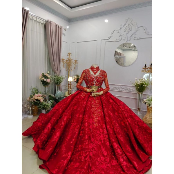 GAUN PENGANTIN BELIMBING FULL PAYET//GAUN WEDDING SALE