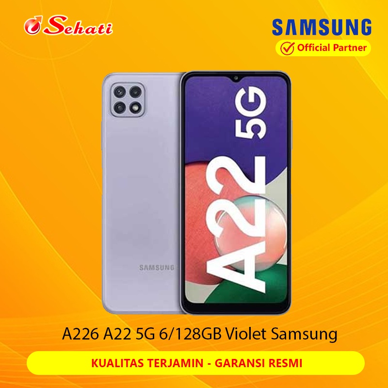 Samsung Galaxy A226 A22 5G [6/128GB] Hp Samsung A22 5G Smartphone - Garansi Resmi