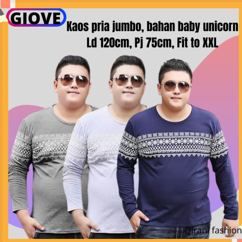 Baju Kaos Pria Cowok Laki Laki Jumbo Big Size Kasual Casual Santai Import