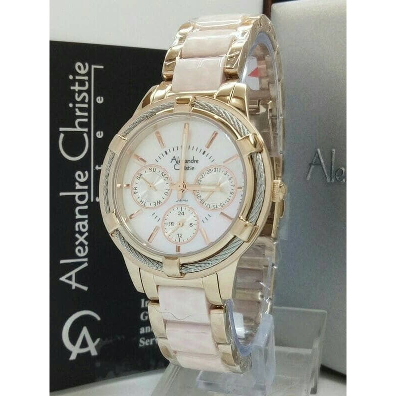 READY ALEXANDRE CHRISTIE AC 2654 WANITA ROSEGOLD PINK ORIGINAL