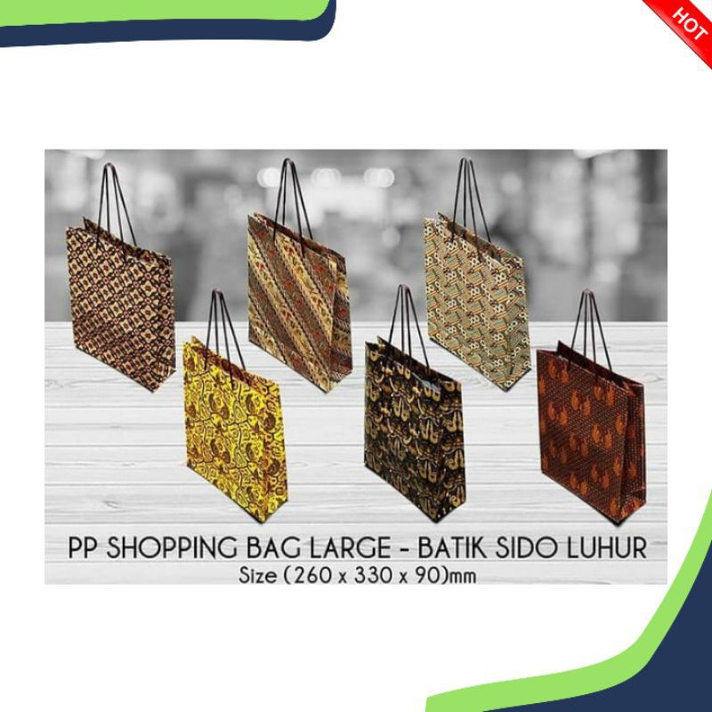 

GOODIE BAG TAS PLASTIK POLOS COKLAT BATIK 26 X 33 X 9 CM KIKY