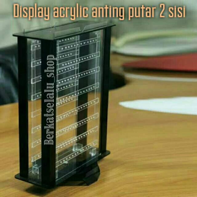 TERMURAH Display anting akrilik putar 2 sisi