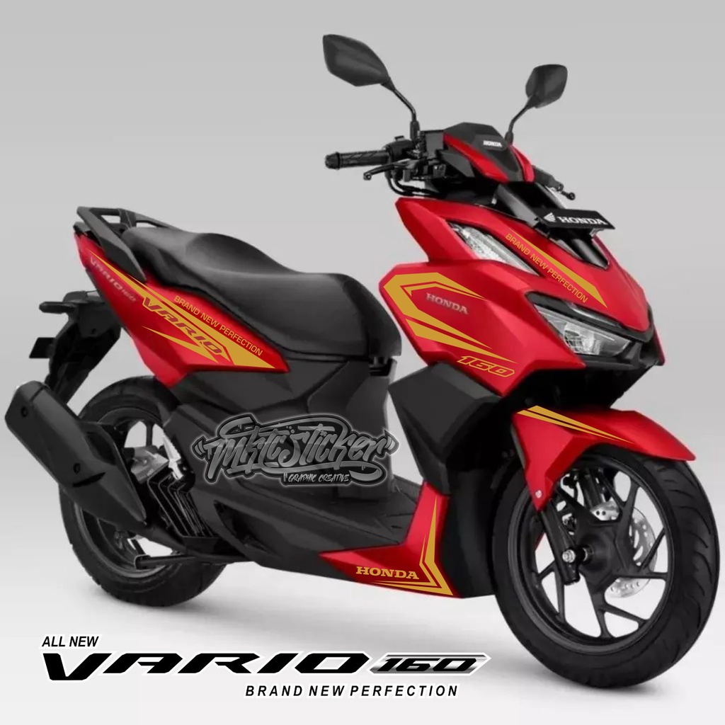 JUAL CUTTING STICKER ALL NEW HONDA VARIO 160 2022 MOTOR MERAH