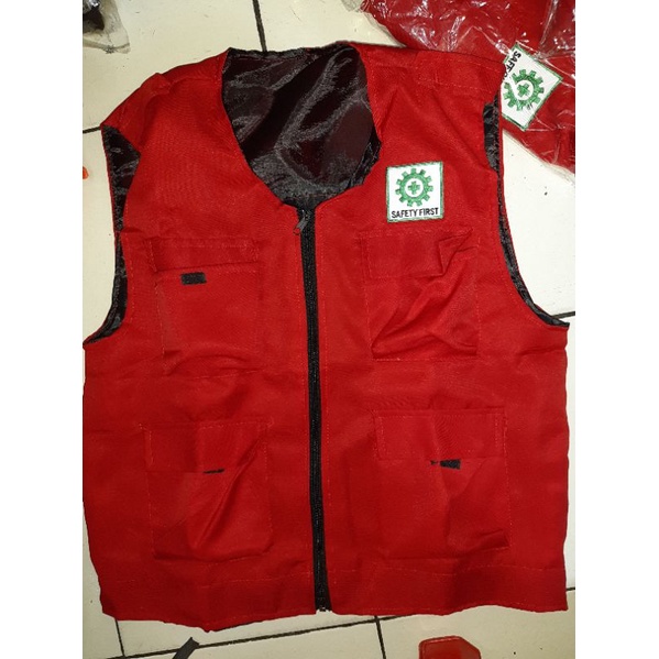 rompi safety merah#rompi k3 merah