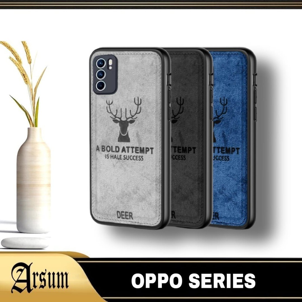 PROMO Case Hp Oppo Reno 6 5G, Reno 6 Pro 5G Softcase Deer Bermotif jeans New Casing