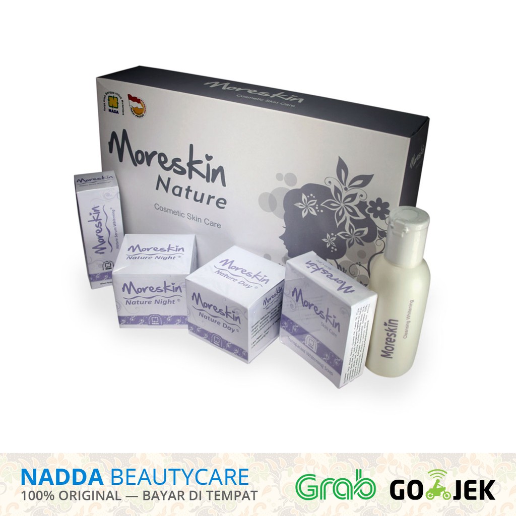 PAKET MORESKIN NATURE - Day Cream, Night Cream, Pembersih , Toner, dan Serum Perawatan Wajah