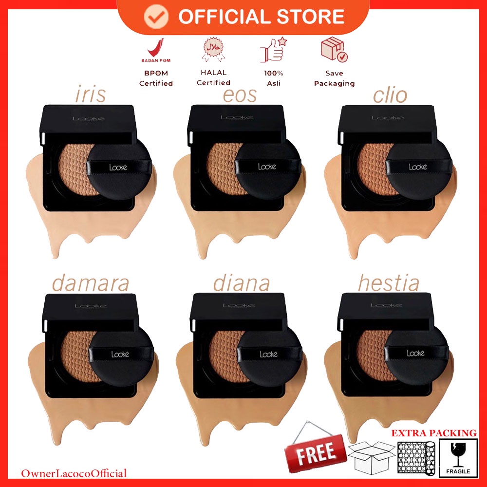 LOOKE HOLY FLAWLESS BB CUSHION - LOOKE CUSHION - LOOKE CUSHION CLIO - BEDAK BB CUSHION - LOOKE - BED