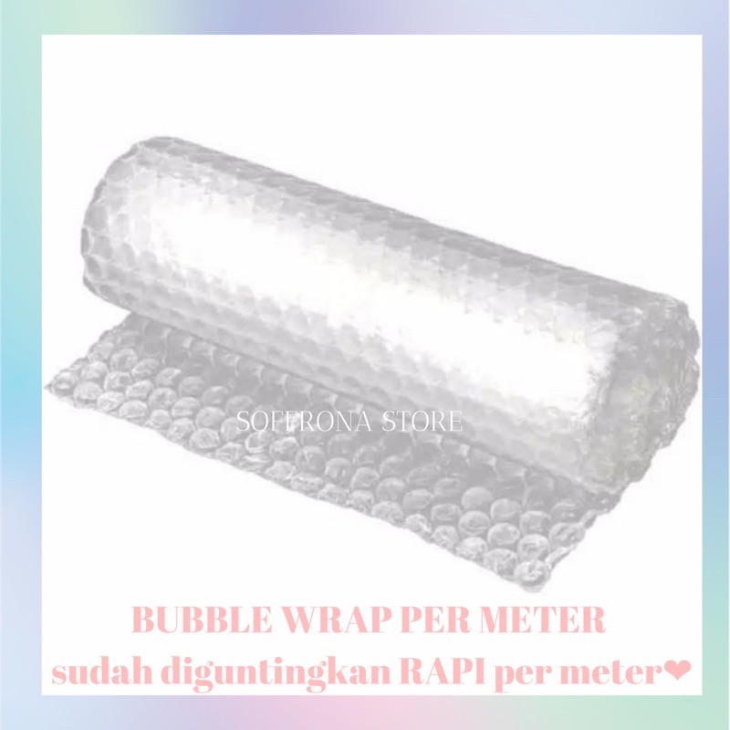 

Bubble wrap (1 mter x 1,25 meter) sudah diguntingkan permeter ready stock makassar