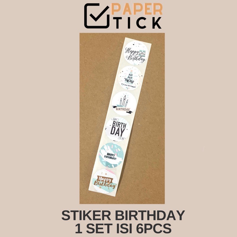 

Stiker Bulat Happy Birthday Diameter 2.5CM Ulang Tahun Stiker Kemasan