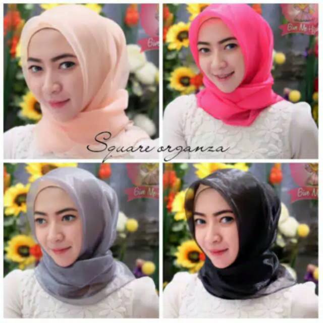  1 kg 20 pcs Square Organza  Hijab Organdi Hijab 