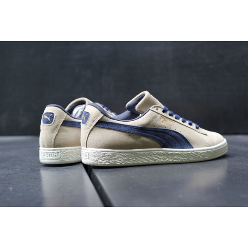 SALE Sepatu Pum4 Suede Cream Navy Original Sneakers Pria