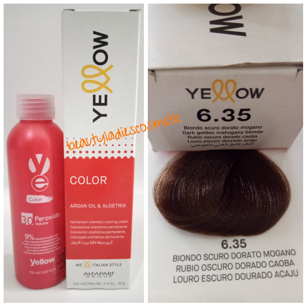 Jual Yellow Hair Color  Dark Golden Mahogany Blonde 100 ML | Shopee  Indonesia