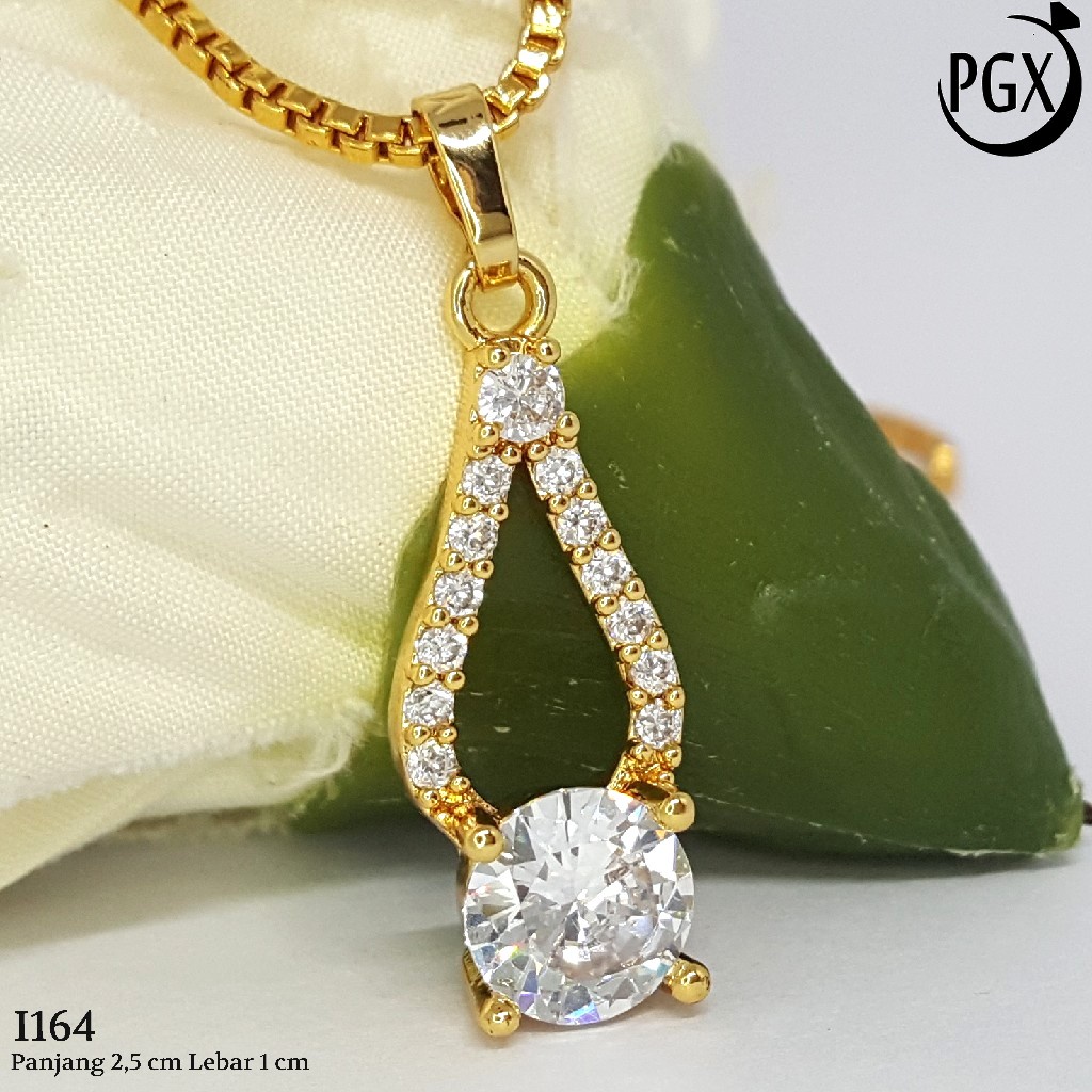 PGX Liontin Kalung Xuping Wanita Perhiasan Lapis Emas Aksesoris Fashion - I164